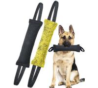 Clysoru Dog Tug Toy Double Pack Tough Jute Bite Pillow Training Equipment Puppy to Large Dogs Interactive