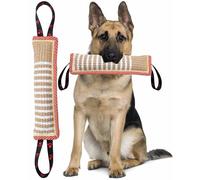 Clysoru Dog Tug Toy Tough Jute Bite Pillow Lasting Training Equipment Puppy to Large Dogs Interactive for Large and Small