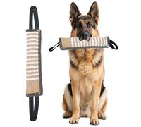 Clysoru Tug Toy for Dogs Squeaky Toy with 2 Strong Handles Lasting Training Equipment Puppy to Large Dog Interactive Toys of War Pull Indestructible Rope Pet Crinkle Teething