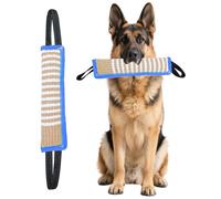 Clysoru Tug Toy for Dogs Squeaky Toy with 2 Strong Handles Lasting Training Equipment Puppy to Large Dog Interactive Toys of War Pull Indestructible Rope Pet Crinkle Teething