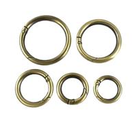 CLywdp 10-60mm 10pcs Metal Spring Ring, Openable Trigger Snap Clasp for Keyring, Belt and Chain,Brass,16mm