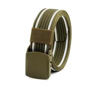 CLywdp 3.8cm Woven Men's Belt, Smooth Buckle Design, Wear-resistant Canvas Waistband,105