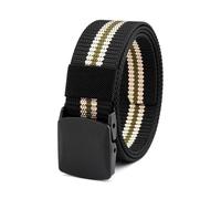 CLywdp 3.8cm Woven Men's Belt, Smooth Buckle Design, Wear-resistant Canvas Waistband,105