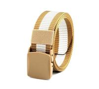 CLywdp 3.8cm Woven Men's Belt, Smooth Buckle Design, Wear-resistant Canvas Waistband,105