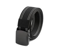 CLywdp 3.8cm Woven Men's Belt, Smooth Buckle Design, Wear-resistant Canvas Waistband,105