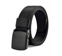 CLywdp Men's Outdoor Belt, POM Buckle Quick Drying, Pattern Strap for Casual Wear,Black,120
