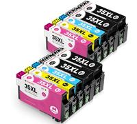 Clywenss 10-Pack Compatible 35XL Ink Cartridges for Epson 35 XL Multipack