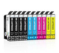 Clywenss 10-Pack Compatible 405XL Ink Cartridges Replacement for Epson 405 XL Multipack for WorkForce Pro WF-4820 WF-3820 WF-7310 WF-7830 WF-7835 WF-7840 WF-4830 WF4820 WF3820 WF7830 WF7840 Printer