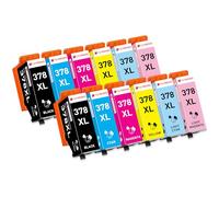 Clywenss 12-Pack Compatible 378XL Ink Cartridges Multipack for Epson 378 XL