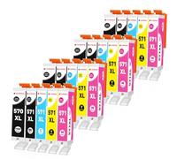 Clywenss 20-Pack Compatible 570 571 XL Ink Cartridges for Canon 570XL 571XL | Compatible with Canon PGI-570 CLI-571 XL Multipack for Pixma MG5750 TS5051 TS5050 TS6050 MG6850 MG6851 MG6852 TS5055 Printer