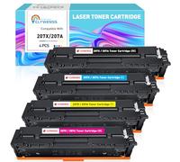 Clywenss 207A Toner Cartridges Compatible with HP 207A 207X for Color LaserJet Pro MFP M283fdw M255dw M255nw M282nw Printer W2210A W2211A W2212A W2213A, 4-Pack (Black Cyan Magenta Yellow, No Chip)