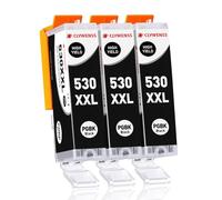 Clywenss 3-Pack Compatible PGI-530 PGBK Ink Cartridge for Canon PGI-530PGBK