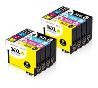 Clywenss 34XL Ink Cartridges Compatible with Epson 34 XL 34XL Multipack for WorkForce Pro WF3720 WF-3720 WF3725 WF-3725 WF-3720DWF WF-3725DWF Ink Cartridges, 8-Pack (Black, Cyan, Magenta, Yellow)