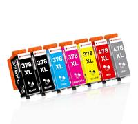 Clywenss 7-Pack Compatible 378XL 478XL Ink Cartridges for Epson HD XP-15000