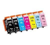 Clywenss 7-Pack Compatible 378XL Ink Cartridges Multipack for Epson 378 XL