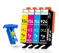 Clywenss 924 Ink Cartridges Compatible with HP 924 for OfficeJet Pro 8122e 8120e 8120 8132e 8124e 8125e 8130e 8134e 8135e 8138e 8139e 8122 8123 8125 8128 8130 8132 8133 8134 8135 Printer, 4-Pack