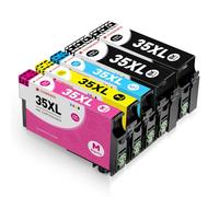 Clywenss Compatible 35XL Ink Cartridges Multipack for Epson 35 XL, 5-Pack | Compatible for Epson WorkForce Pro WF-4720 WF-4725 WF-4730 WF-4740 WF4720 WF4725 WF4730 WF4740 WF-4720DWF WF-4725DWF Priner