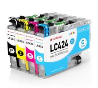 Clywenss Compatible LC424 Ink Cartridge for Brother LC-424, 4-Pack