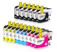 Clywenss LC223 Ink Cartridges Compatible with Brother LC-223 LC221, 15-Pack | Compatible with DCP-J4120DW J562DW, MFC-J4420DW J4620DW J4625DW J5320DW J5620DW J5625DW J5720DW J480DW J680DW J880DW Printer