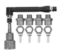 CLZothique 12mm to 17mm Wheel Hex Hub Conversion Adapter Socket Spanner Set, RC Car Hex Adapter Kit, Aluminium Alloy & Steel Tool for 1/10 and 1/8 Scale Remote Control Cars (Ti Color)