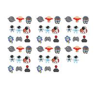 CLZothique 50pcs Space Planet Shoe Charm, PVC Cartoon Astronaut Spaceship Shoe Decoration, Bright Color Cute Shoe for Sneakers Sandals Clogs, DIY Kids Gift for