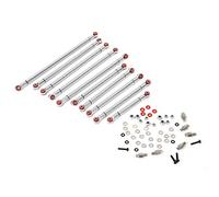CLZothique Aluminium Alloy Wheelbase Link Rod, RC Link Rod for 1/10 RC Car Crawler, Lightweight High - Strength Upgrade Part Compatible with Horizon ECX/RGT/FTX RGT 136100 (Silver ECX224000S)