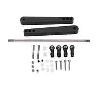 CLZothique Aluminum Alloy Anti Roll Bar Set, Anti Tilt Rod Balancing Pole for Axial Wraith RR10 1/10 RC Car, Steel Sway Bar with Mounting Frame and Ball Head Arms for Reduced Body (Black)