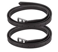CLZothique Britain Saddle Horse Stirrup Belt, Leather Stirrup Belt with Stainless Steel Buckle, Adjustable Soft Microfiber Equestrian Girth Strap for Riding and Training (Dark Brown)