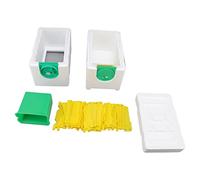 CLZothique Double Layer Queen Bee Breeding Rearing Box, Foam Frame Beehive for Controlled Temperature Mating, Lightweight Beekeeping Tool with Ventilation Net and Feeding Section for Small