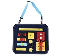 CLZothique Educational Sensory Board, Felt Baby Activity Board for Toddler, Montessori Intelligence Development Toy with Buckle Zipper Lacing Skills Training for Ages 18 Months to 6 (A)