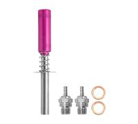 CLZothique Glow Plug Igniter RC Engine Starter with N3 Glow Plug, Aluminum Alloy RC Glow Plug Igniter for Methanol Powered RC Car Aircraft Ship, Includes 2 Glow Plugs and Washers (Pink Red)