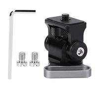 CLZothique Horizontal Rotation 360 Degree Pitch 170 Degree Adjustable Cage Monitor Bracket, Metal DSLR Monitor Support, Aluminium Alloy Camera Cage Monitor Stand with Rubber Pad, for DSLR