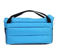 CLZothique Padded Camera Insert Bag for DSLR and Lenses, Shockproof Camera Insert Case with Adjustable Dividers, Polyester Camera Bag with Cover & Handle, Grey Blue Orange Options (Blue)