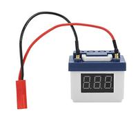 CLZothique Simulation Battery Low Voltage Alarm for RC Cars, Wireless Low Voltage Alarm with LED Display and Buzzer, Adjustable 6-15V Threshold, Compatible with SCX10 TRX4 1/8 1/10 Scale (White)