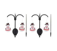 CLZothique Snowman Xmas Stakes Light, Solar Powered LED Walkway Stake Light, Warm White Snowman Christmas Decoration for Garden Path Lawn Yard with IP65 ABS Body