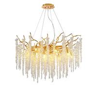 CLZXCV 8 Lights LED Tree Branch Chandeliers Modern Contemporary Chandelier Aluminum Pendant Ceiling Lighting Fixture for Dining Room Living Room Bedroom Hotel Hallway to Pursue Happiness