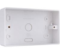 BG CMP8232 Double 32mm White Rounded PVC Surface Pattress Box