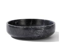 CM Chic Monday 6.7" Large Decorative Marble Bowl for Home Decor, Keys, Candy, Smudge - Coffee Table Centerpiece (Natural Black)