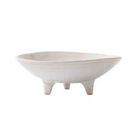 CM Chic Monday 6" Small Decorative Bowl, Multi-Purpose Decorative Bowls for Keys, Candy and Home Decor, Ceramic Bowl （Retro White）
