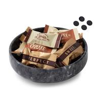 CM CHIC MONDAY Candy Bowl, Marble Candy Dish for Office desk, Marble Bowl for Candy Hard, Coffee, Chocolate, Nuts (Natural Black, 5.9 INCH)