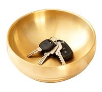 CM CHIC MONDAY Key Bowl for Entryway Table, Decorative Bowls and Key Dish Holder, Fruit Bowls for Kitchen Counter Table, 8.26" Gold