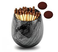 CM CHIC MONDAY Match Holder, Match Holder with Striker for Long Matches Sticks, Decorative Marble Holder Only(Wooden Matches Not Included)