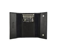 CM Conte Massimo Genuine Leather Key Case for Men & Women - 8 Hooks, 2 Card Slots, Brown Organiser Wallet