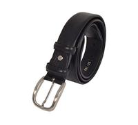 CM Conte Massimo Men's Travel Money Belt, Genuine Leather Hidden Zip Security Pocket, Black, Handmade in Italy