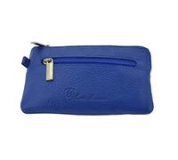CM Conte Massimo Unisex Genuine Leather Key Case Wallet with 2 Zipper Pockets, Key Hooks & Rings, Gift Box