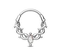 CM Crareesi Mania 16G Septum Ring Snake Daith Piercing Jewellery Silver Helix Earring Hoop Clear CZ Septum Clicker 316l Stainless Steel Daith Jewelry Helix Piercing Jewellery for Women 10 mm
