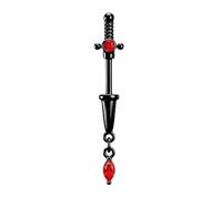 CM Crareesi Mania Sword Vertical Helix Piercing Jewelry 16G Helix Earrings, 6mm, Metal, cubic zirconia
