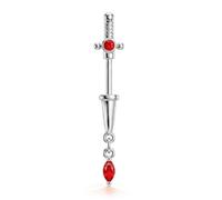 CM Crareesi Mania Sword Vertical Helix Piercing Jewelry 16G Helix Earrings, 6mm, Metal, cubic zirconia