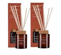 CM Hotel Collection Unwind Scented Reed Diffuser - 100ml Twin Pack - Clove, Amber & Sandalwood Fragrance - Long-Lasting Aroma for Home, Office & Relaxation