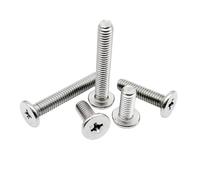 CM M1.4 M1.6 M2 M2.5 M3 M4 M5 M6 A2-70 304 Stainless Steel Cross Ultra Thin Super Low Flat Wafer Head Bolt Screw(25mm,M6 10pcs)